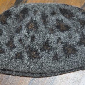 Eugenia Kim alpaca leopard print beanie beret hat